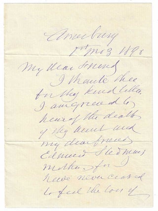 John G. Whittier photograph and letter