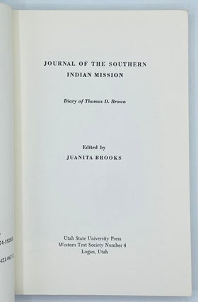 Journal of the Southern Indian Mission: Diary of Thomas D. Brown