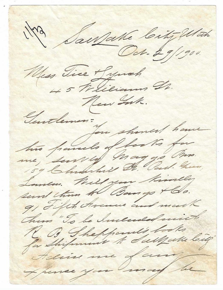 Item #10319 ALS [Autograph Letter Signed]. Alfales Young