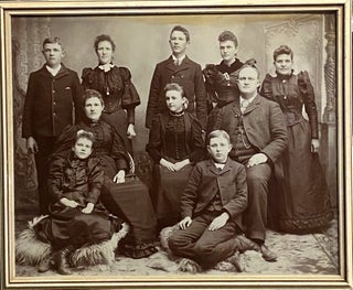 Samuel James Hooper Pingree with his wives and family.