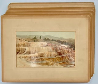 Item #10641 Water Color Photographs Colored from Nature. Yellowstone National Park. The Complete...