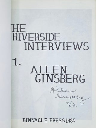 The Riverside Interviews, 1. Allen Ginsberg