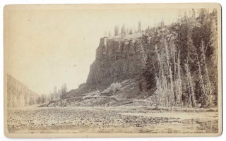 Item #10736 Obsidian Cliff from Beaver Lake. Frank Jay Haynes