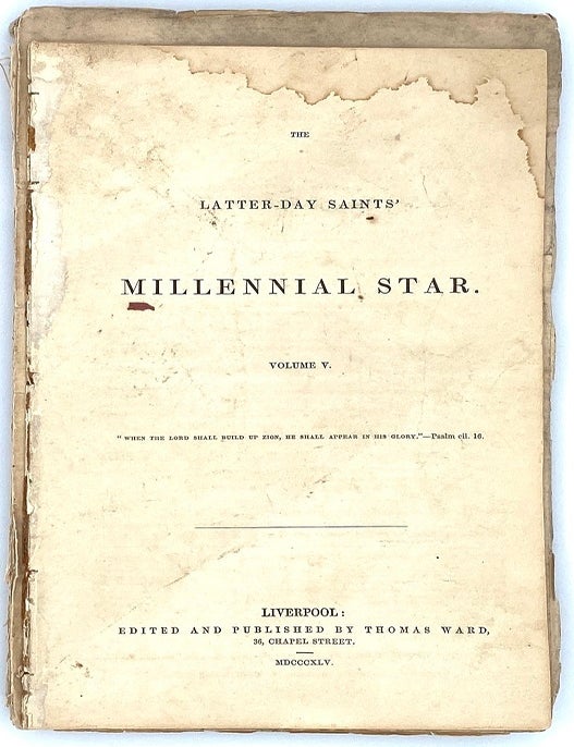 Item #10784 Latter-day Saints' Millennial Star. Volume V [5]. Thomas Ward