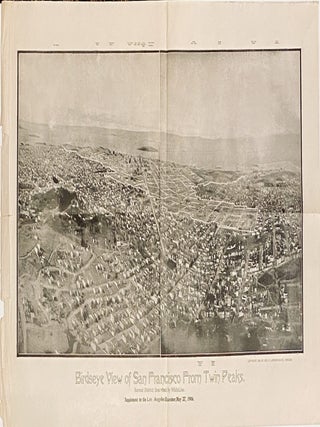 Item #10987 Birdseye View of San Francisco From Twin Peaks. Burned District Described by...