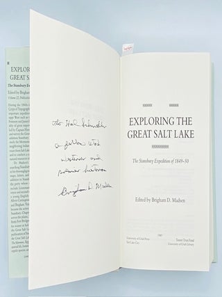 Item #11083 Exploring the Great Salt Lake: The Stansbury Expedition of 1849-50. Brigham Madsen,...