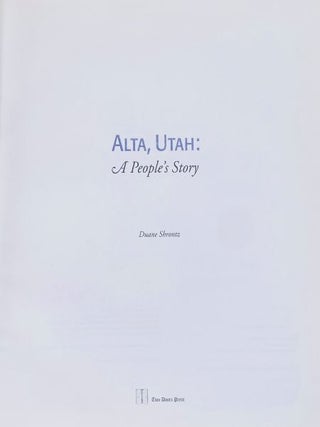 Alta Utah: A People Story