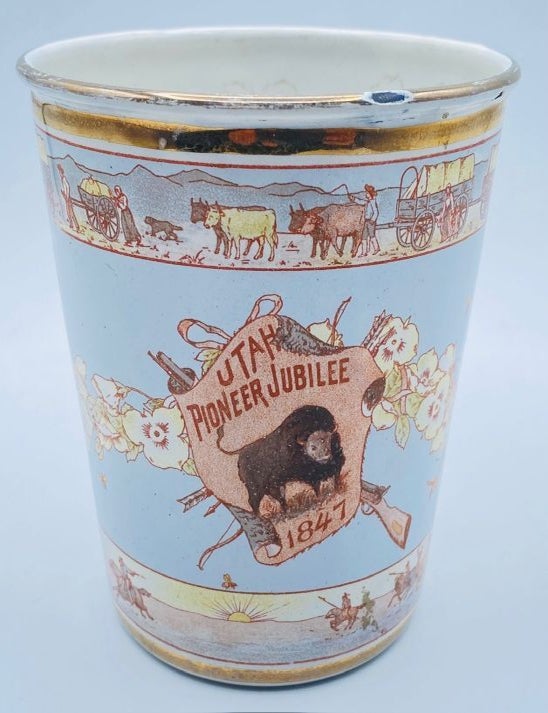 Item #11154 Utah Pioneer Jubilee Cup. Mormon