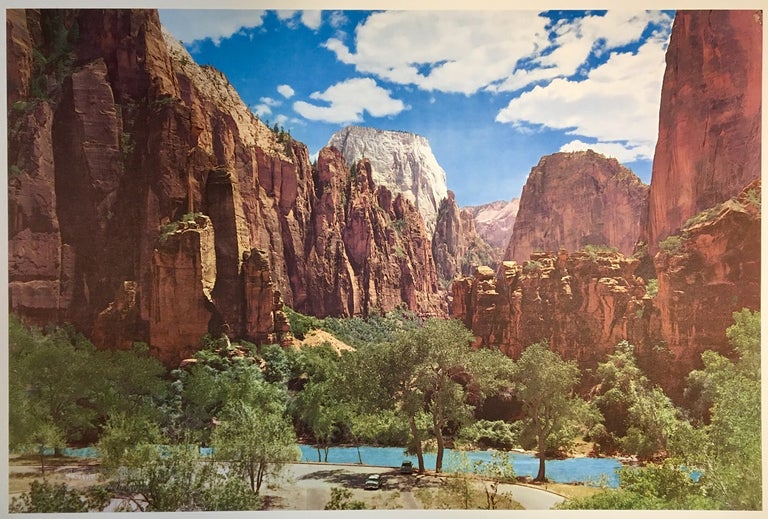 Item #1792 The Great White Throne - Zion National Park, Utah. Reached via Union Pacific Railroad. Utah Parks Company.