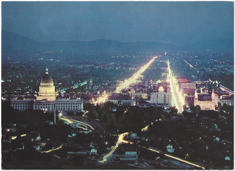 Item #1805 Salt Lake City, Utah, At Night. Salt Lake City.