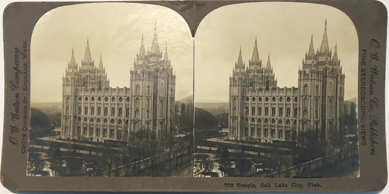 Item #1888 Temple, Salt Lake City, Utah. Orrin William Watson.