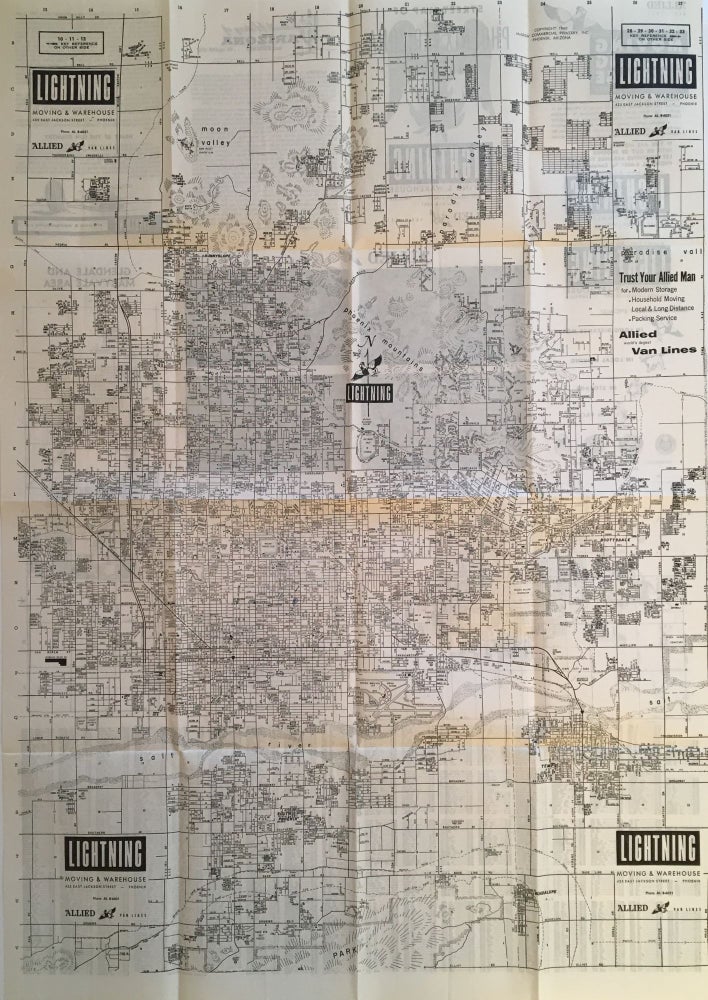 Item #190 Street Map of Phoenix, Arizona and Vicinity. Arizona.