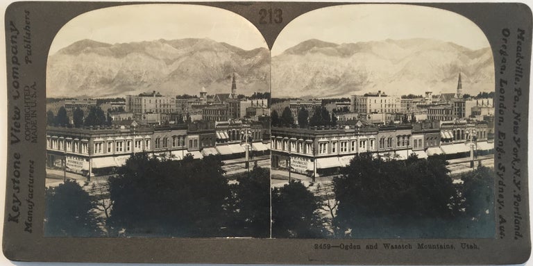 Item #1903 Ogden and Wasatch Mountains, Utah, U.S.A. Benneville Lloyd Singley.