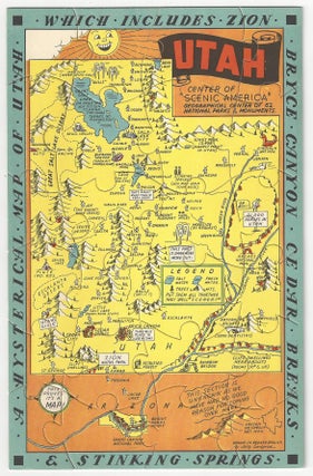 Item #2974 A Hysterical Map of Utah - Which Includes Zion, Bryce Canyon, Cedar Breaks and...