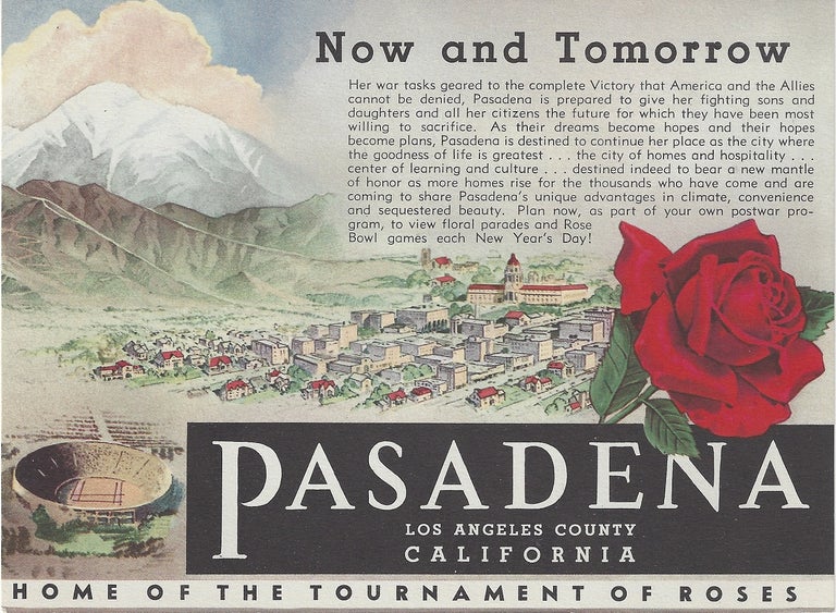 Item #3521 Pasadena: Home of the Tournament of Roses. California.