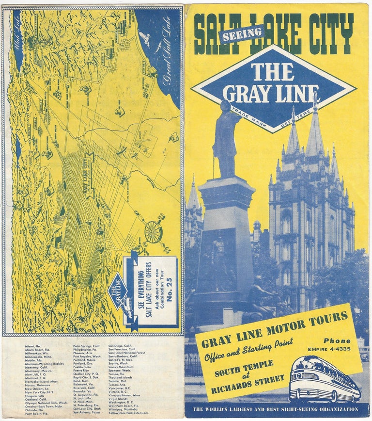 Item #3665 Seeing Salt Lake City. Gray Line Motor Tours.