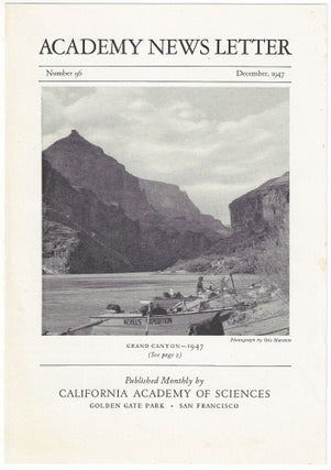 Item #3852 Academy News Letter. California Academy of Sciences, Colorado River