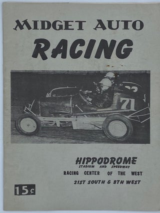 Item #3984 Midget Auto Racing Program. Salt Lake City, Auto Racing