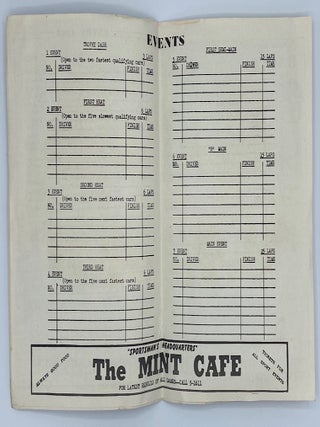 Midget Auto Racing Program