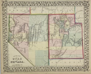 Item #4324 County Map of Utah and Nevada. W. H. Gamble