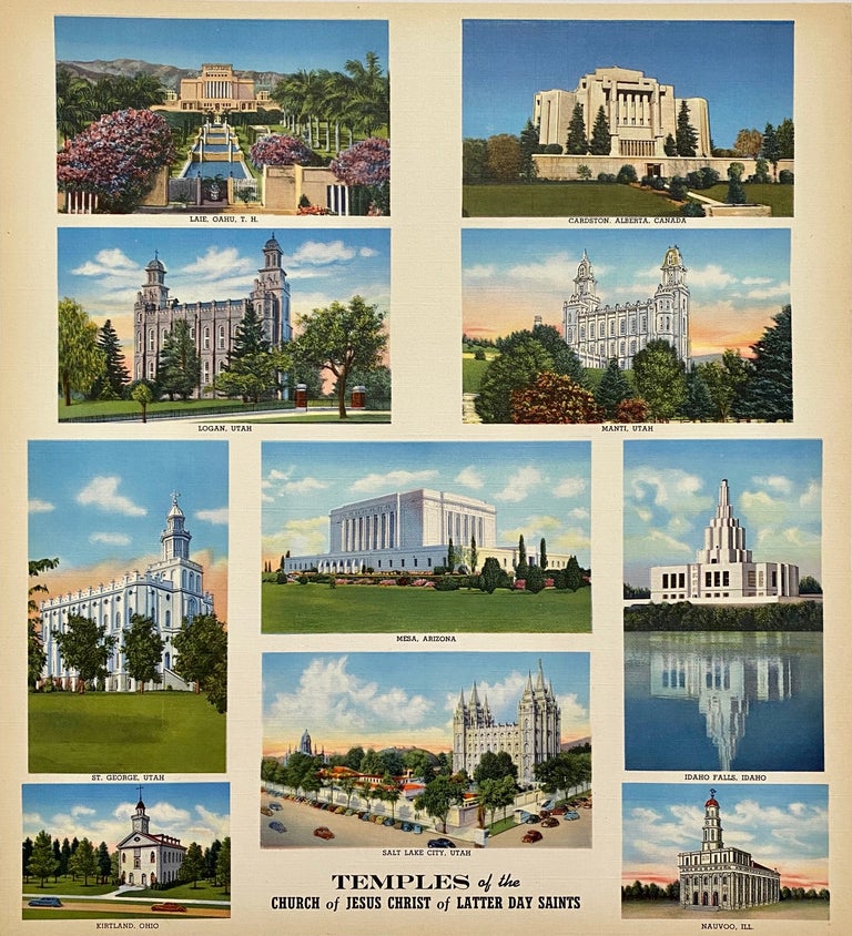 Item #4343 Temples of the Church of Jesus Christ of Latter Day Saints. Mormon, LDS.