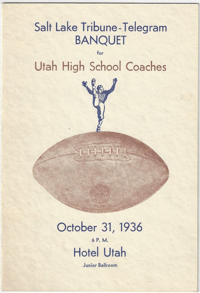 Item #4344 Banquet for Utah High School Coaches. Salt Lake Tribune-Telegram.
