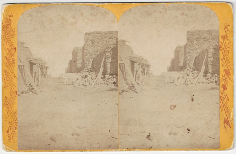 Item #4362 A Street Scene in Oraibi. Shi-Ni-Mos. Indians of the Colorado Valley, No. 81. John K. 'Jack' Hillers, John Wesley Powell.