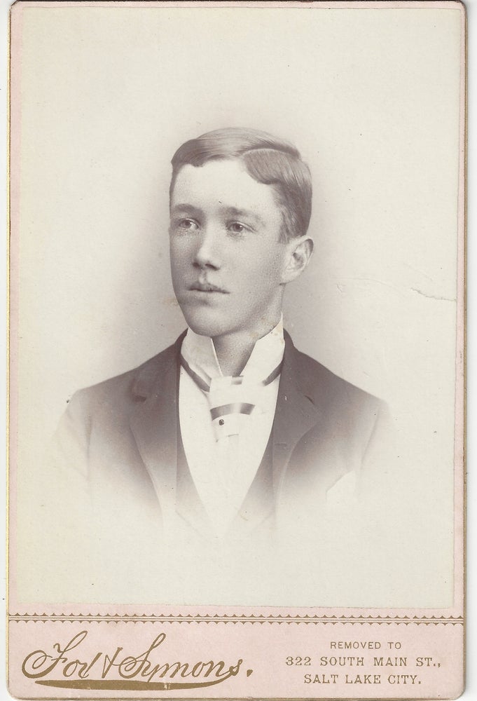 Item #4506 Unidentified young man. Alexander Fox, Charles William Symons.