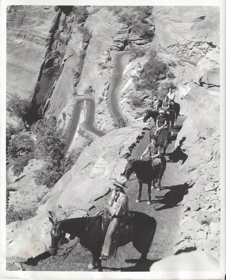 Item #5309 Climbing the Walls of Zion. Utah Parks Company.