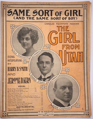 Item #5342 The Girl From Utah. Harry B. Smith, Jerome D. Kern