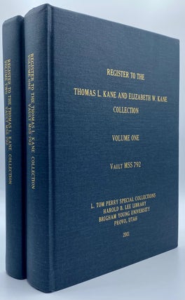 Item #5377 Register to the Thomas L. Kane and Elizabeth W. Kane Collection. David J. Whittaker