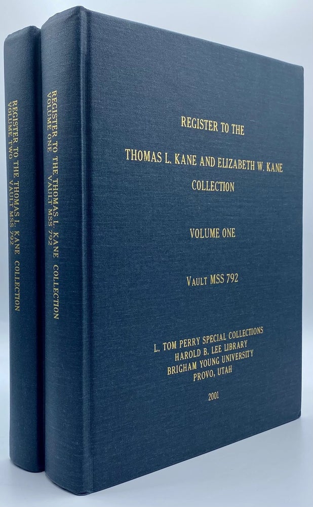 Item #5377 Register to the Thomas L. Kane and Elizabeth W. Kane Collection. David J. Whittaker.