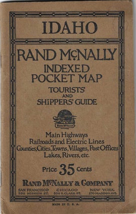 Rand McNally Indexed Pocket Map, Tourist' and Shippers' Guide of Idaho