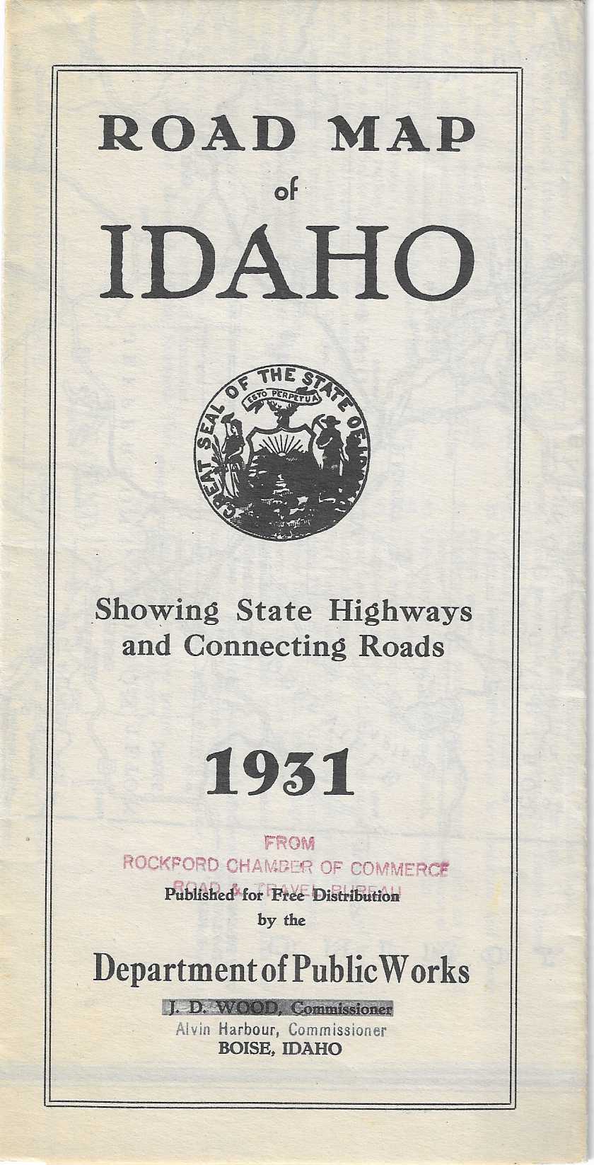 Road Map of Idaho, Showing State Roads and Connecting Roads / Bureau of ...