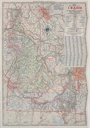 Item #6508 Official Highway Map of Idaho. Idaho Bureau of Highways