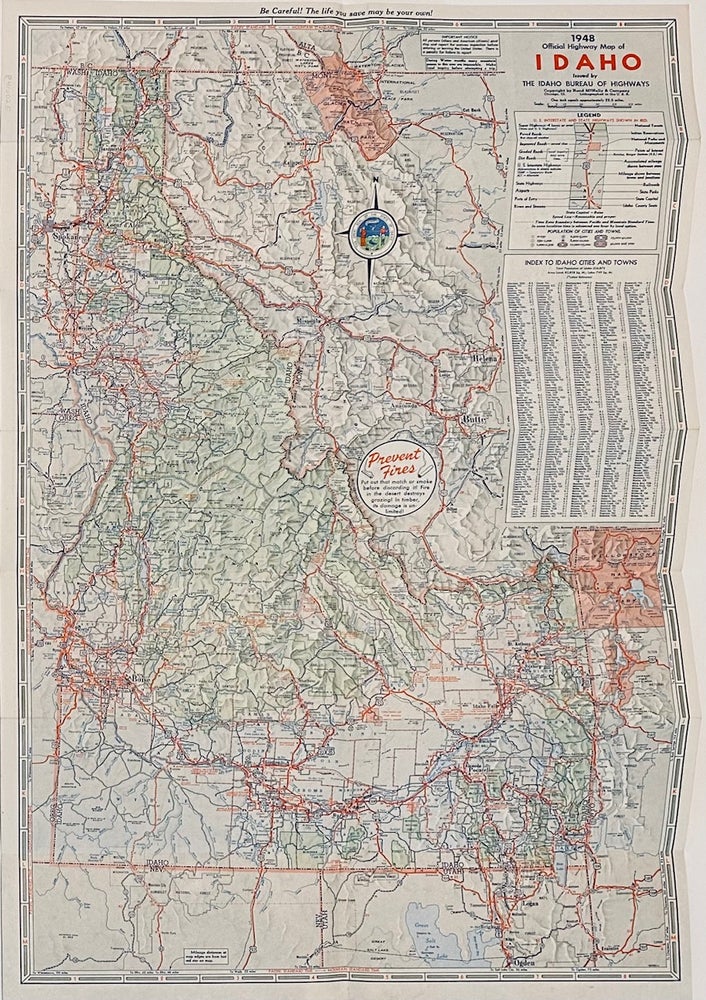 Item #6508 Official Highway Map of Idaho. Idaho Bureau of Highways.