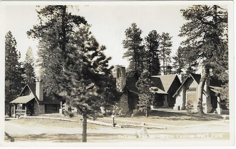 Item #6547 Deluxe Cabins Bryce Canyon Nat'l Park [Real Photo Postcard]. Utah Parks Company.