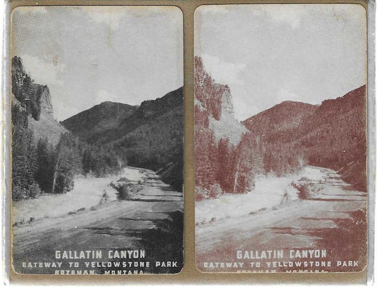 Item #7213 Gallatin Canyon: Gateway to Yellowstone Park Playing Cards. Yellowstone.