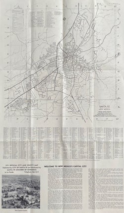 Item #7355 [Santa Fe] Official City and County Map. Chamber of Commerce