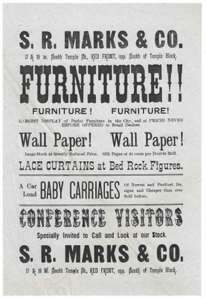 Item #7615 S.R. Marks & Co. Furniture!! Stephen R. Marks