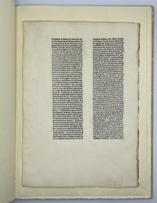 A Leaf from the Letters of St. Jerome. First Printed by Sixtus Reissinger, Rome c.1466-1467