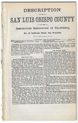 Item #7777 Immigration Association of California. Arthur R. Briggs