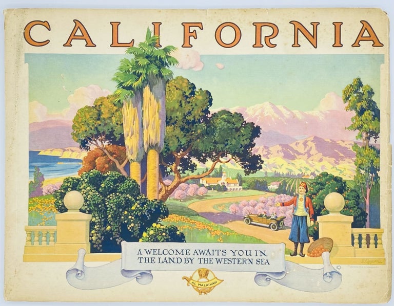 Item #7788 California Welcomes You: The Official Souvenir Book of Al Malaikah Temple A.A.O.M.S. 1919 Imperial Council Meeting Pilgrimage to Indianapolis, Indiana June 10th to 14th. Francis B. "Daddy" Silverwood, Shriners.