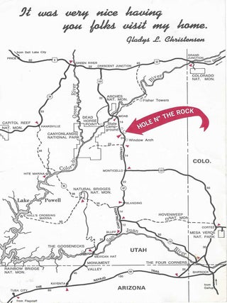 Item #8097 The World Famous Hole N" The Rock. 'Truly, a Beautiful Living Memorial'. Gladys...