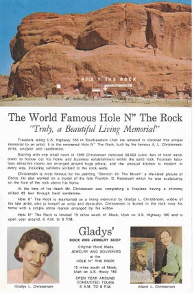 The World Famous Hole N" The Rock. 'Truly, a Beautiful Living Memorial'