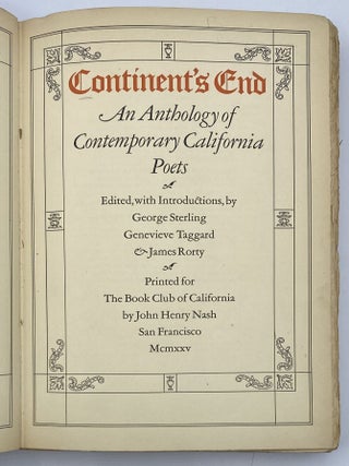 Continent's Gold: An Anthology of Contemporary Poets