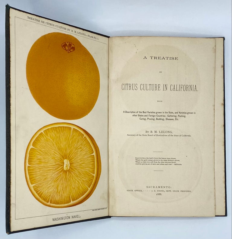 Item #8604 A Treatise on Citrus Culture in California. With a Description of the Best Varieties grown in the State, and Varieties grown in other States and Foreign Countries. Byron Martin Lelong.