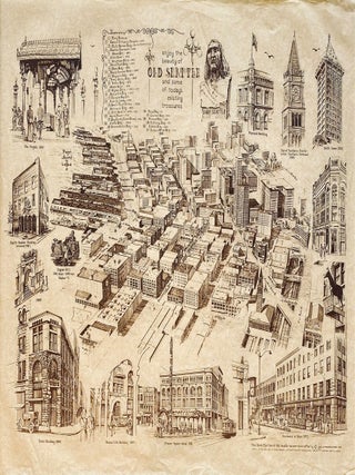 Item #8686 Bird's Eye View of Old Seattle. Neil M. Fredericksen