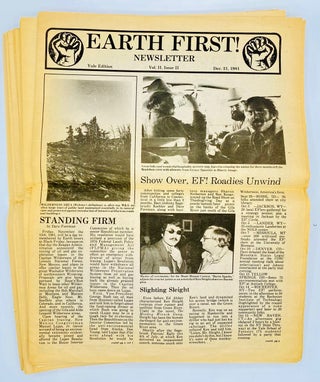 Item #8916 Earth First! Newsletter [Environmentalism]. Dave Foreman