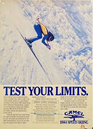 Item #9832 Test Your Limits. Camel 1984 Speed Skiing
